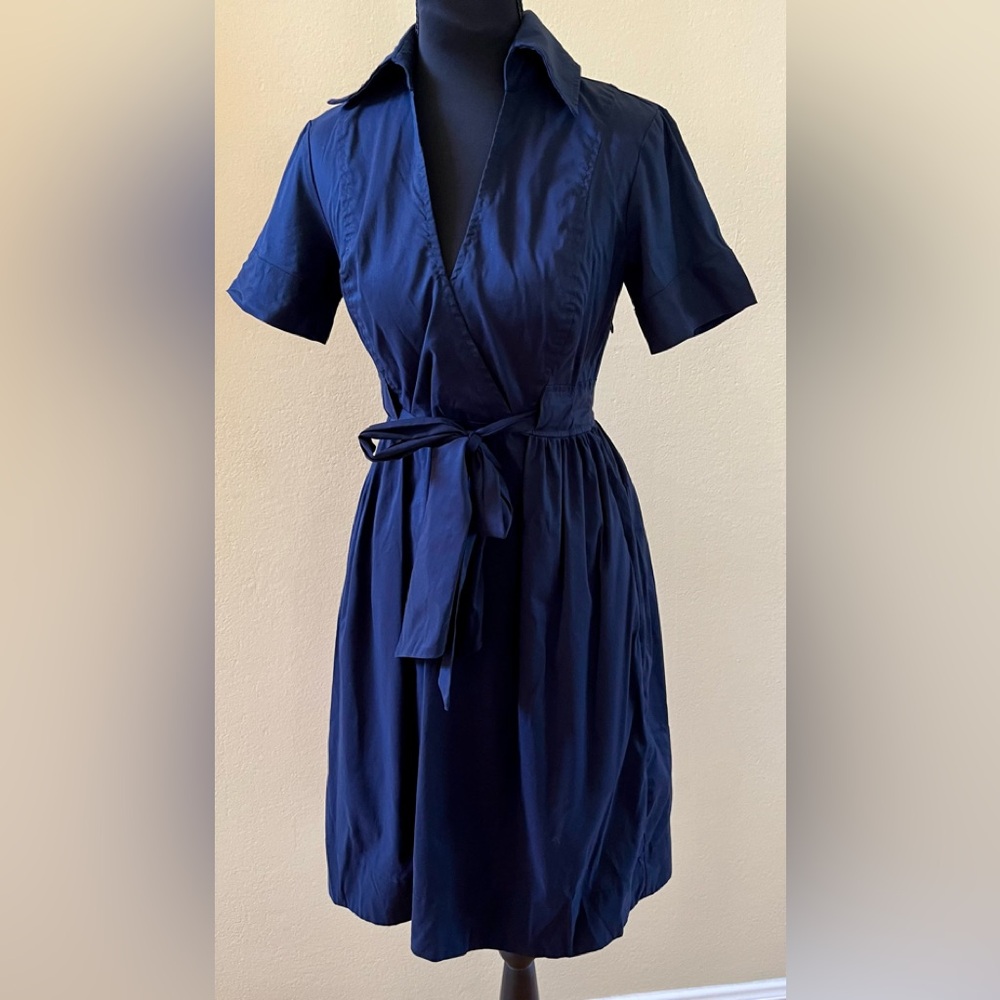 Diane Von Furstenberg Blue Midi Wrap Sundress